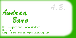 andrea baro business card