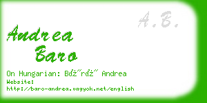 andrea baro business card